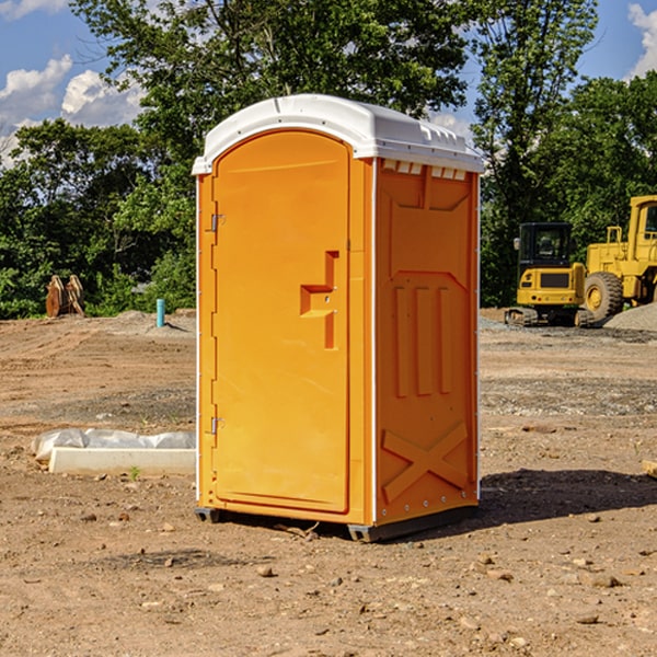 can i customize the exterior of the portable restrooms with my event logo or branding in Orange City IA